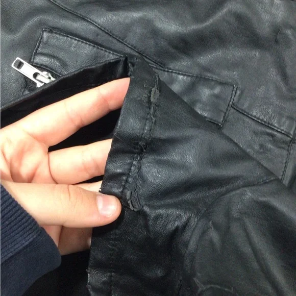 Guess Black Leather High Waist Shorts - Picture 6 of 10